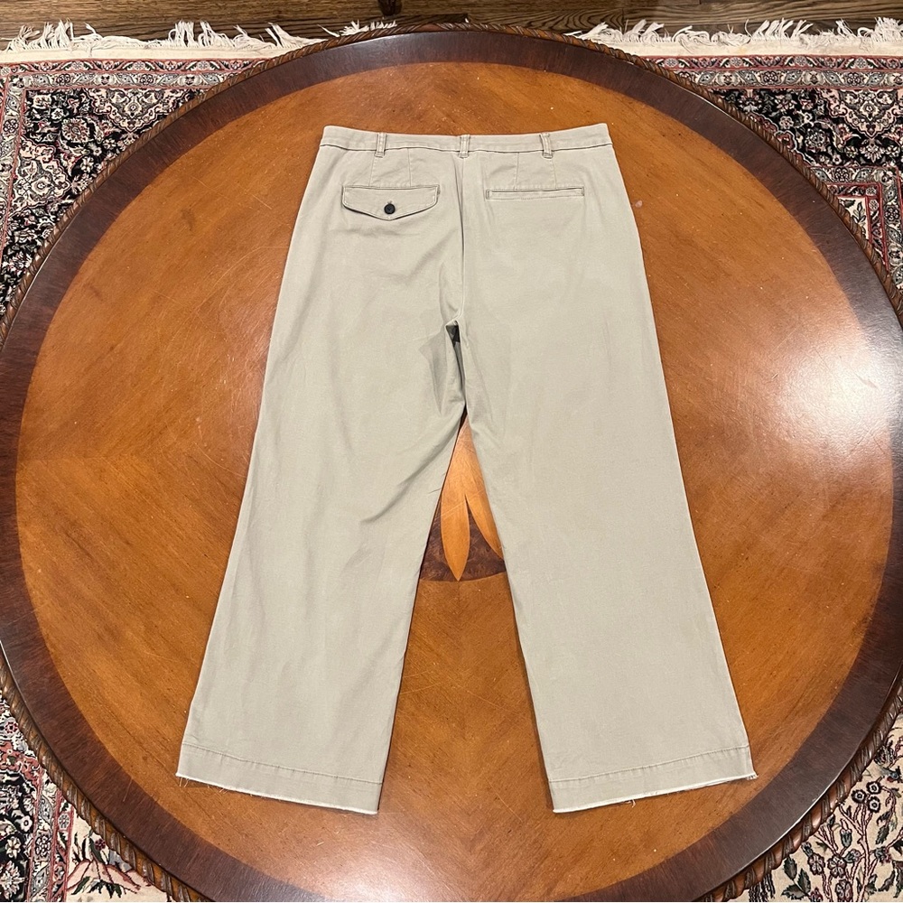 ATM Anthony Thomas Melillo Enzyme Washed Cropped Boyfriend Pant Tan Size 6 - Picture 4 of 16
